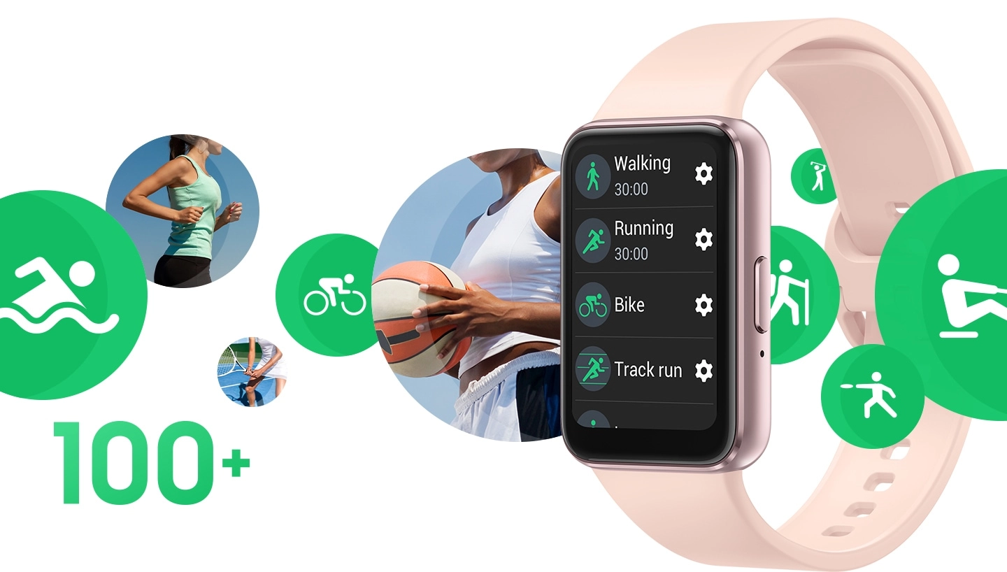 Fitnes bilaguzuk Samsung Galaxy Fit 3 1,6" AMOLED fotosurat