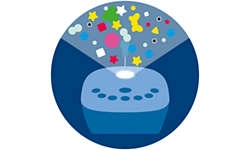 Включите ночник-проектор звездного неба, чтобы успокоить малыша