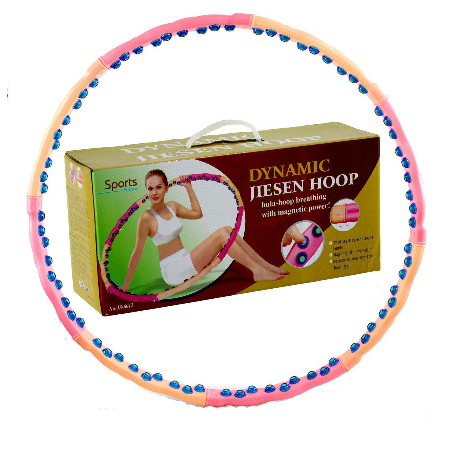 Hula Hoop Massage Reifen 1,4 kg Magneten leicht abnemmen Bauchweg 6012 Ausdauertraining