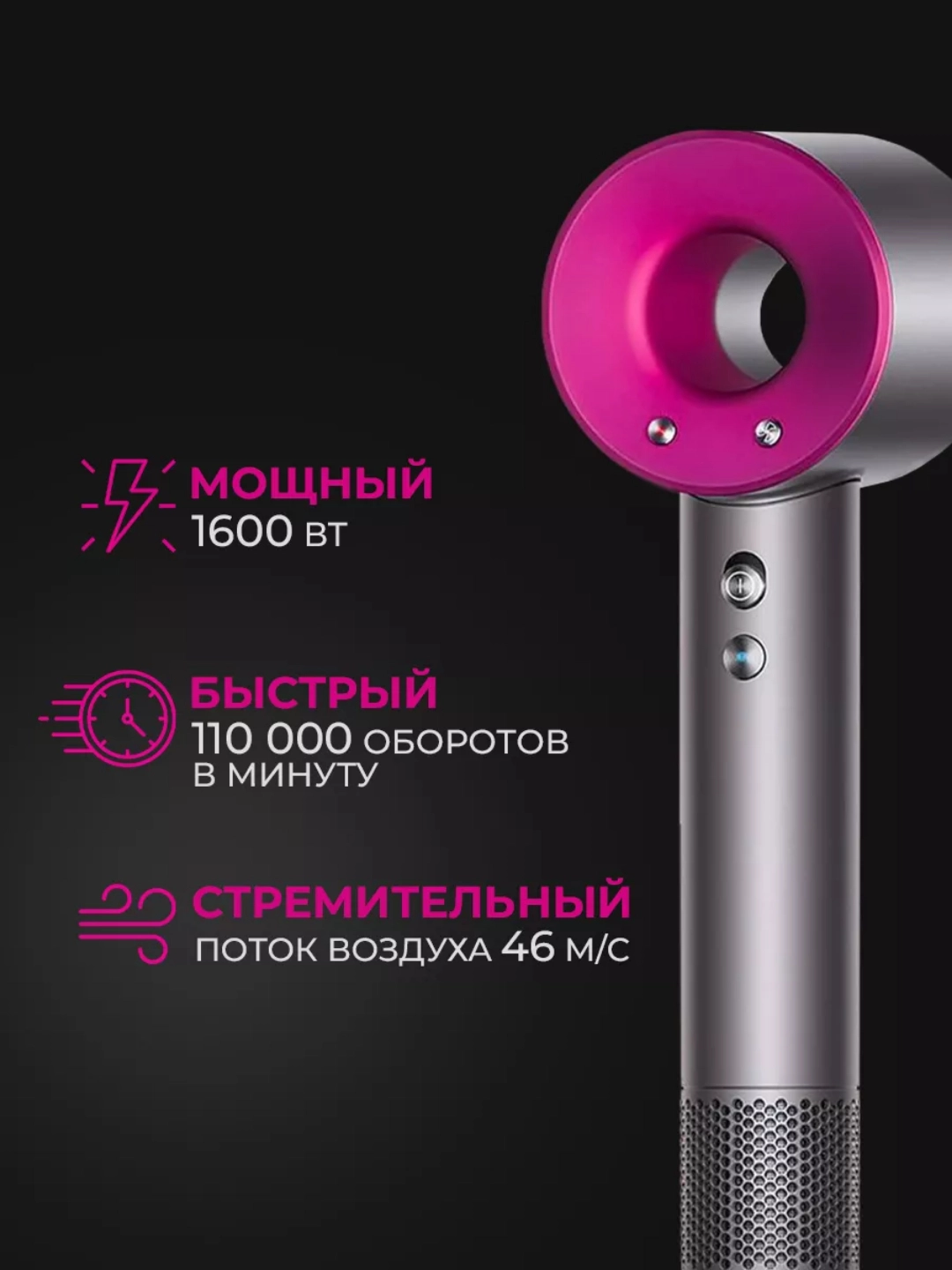 Soch quritgich stayler Pro High Speed Blower, professional, kichik, biriktirma bilan, 5 tasi 1 da  fotosurat