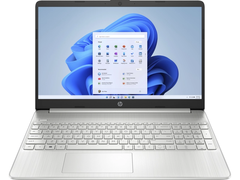 20C1 - HP OPP 15-inch Notebook FFplus NaturalSilver T HDcam nonODD nonFPR Win11 CoreSet Front