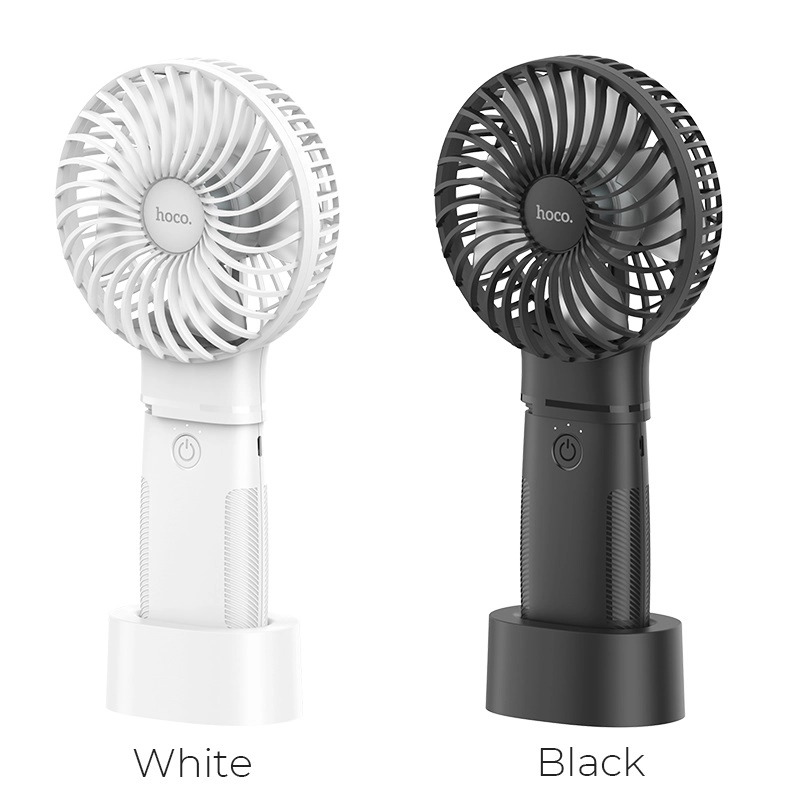 hoco f11 handheld charging fan with built in power bank colors