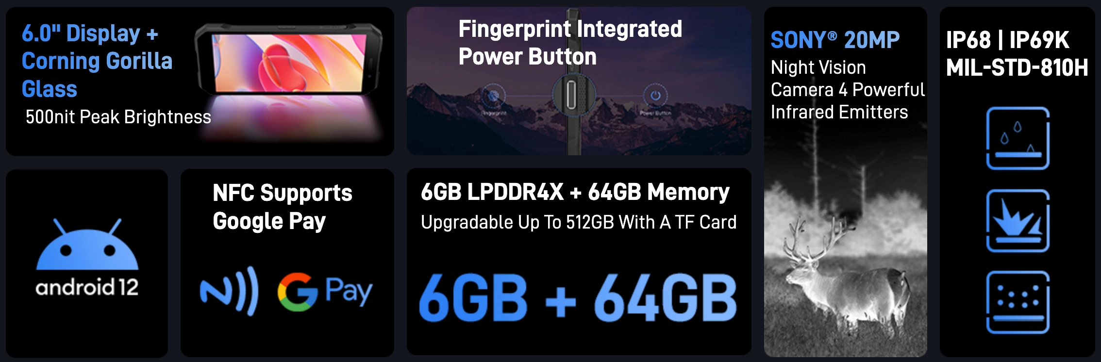 Смартфон DOOGEE S61 6/64 ГБ, Global, Black фото