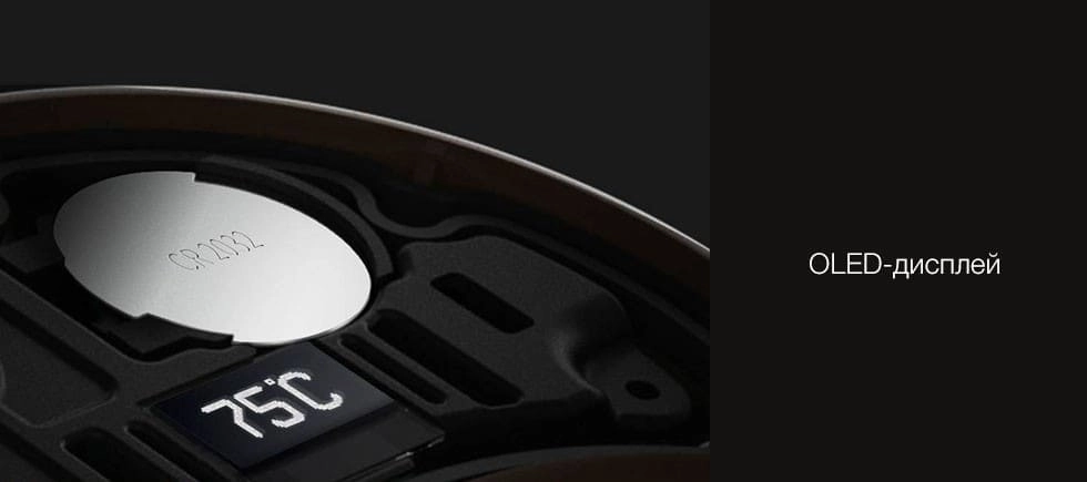 Термокружка Xiaomi Kiss Kiss Fish OLED (0,43 л) красный robot4home.ru