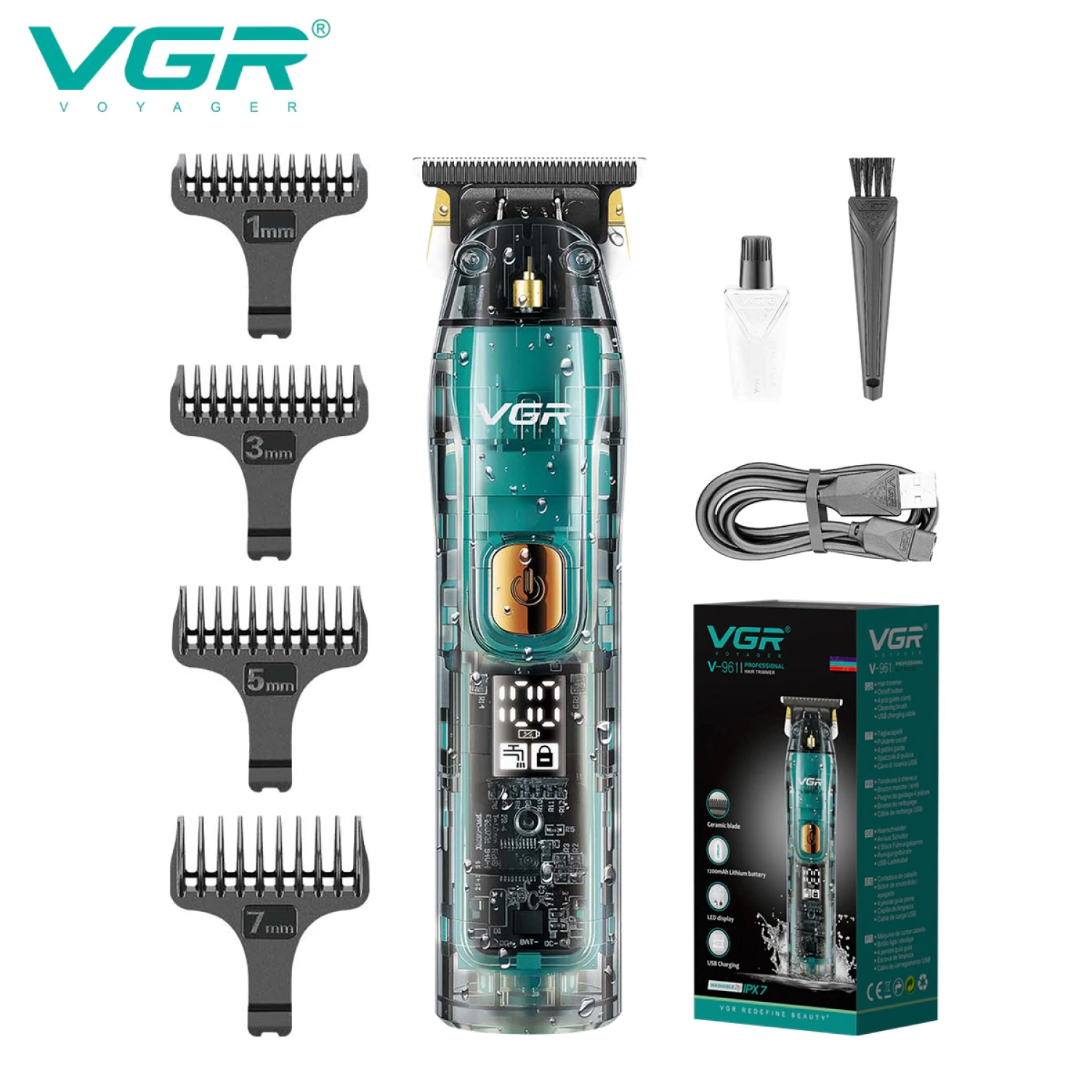 Профессиональный триммер VGR V-961, для волос и бороды фото