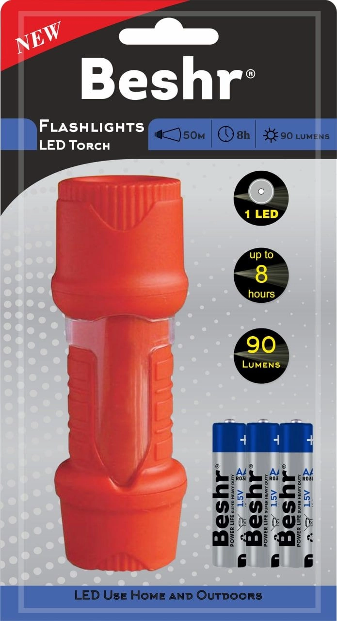 Фонарь Beshr FLASHLIGHT LED TORCH HP7011-3R03PBP (RED, GREEN)