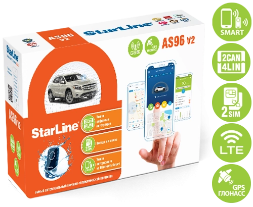Сигнализация StarLine S-96 BT 2CAN+2LIN GSM+GPS купить
