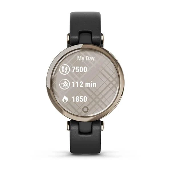 Смарт часы Garmin LILY (кремово-золотистый безель, черный корпус и итальянский кожаный ремешок) цена