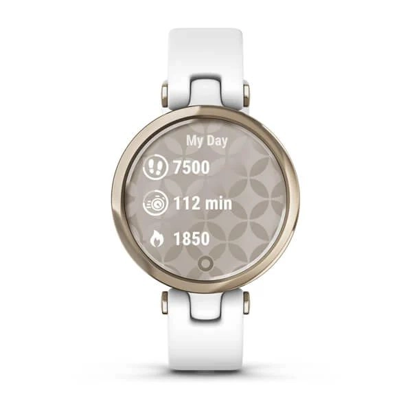 Смарт часы Garmin LILY Sport (кремово-золотистый безель, белый корпус и силиконовый ремешок) цена