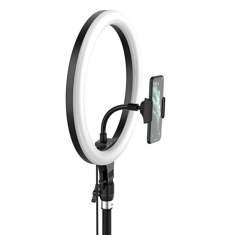 Кольцевая лампа с держателем для смартфона Baseus Live Stream Holder-table Stand (12-inch Light Ring)