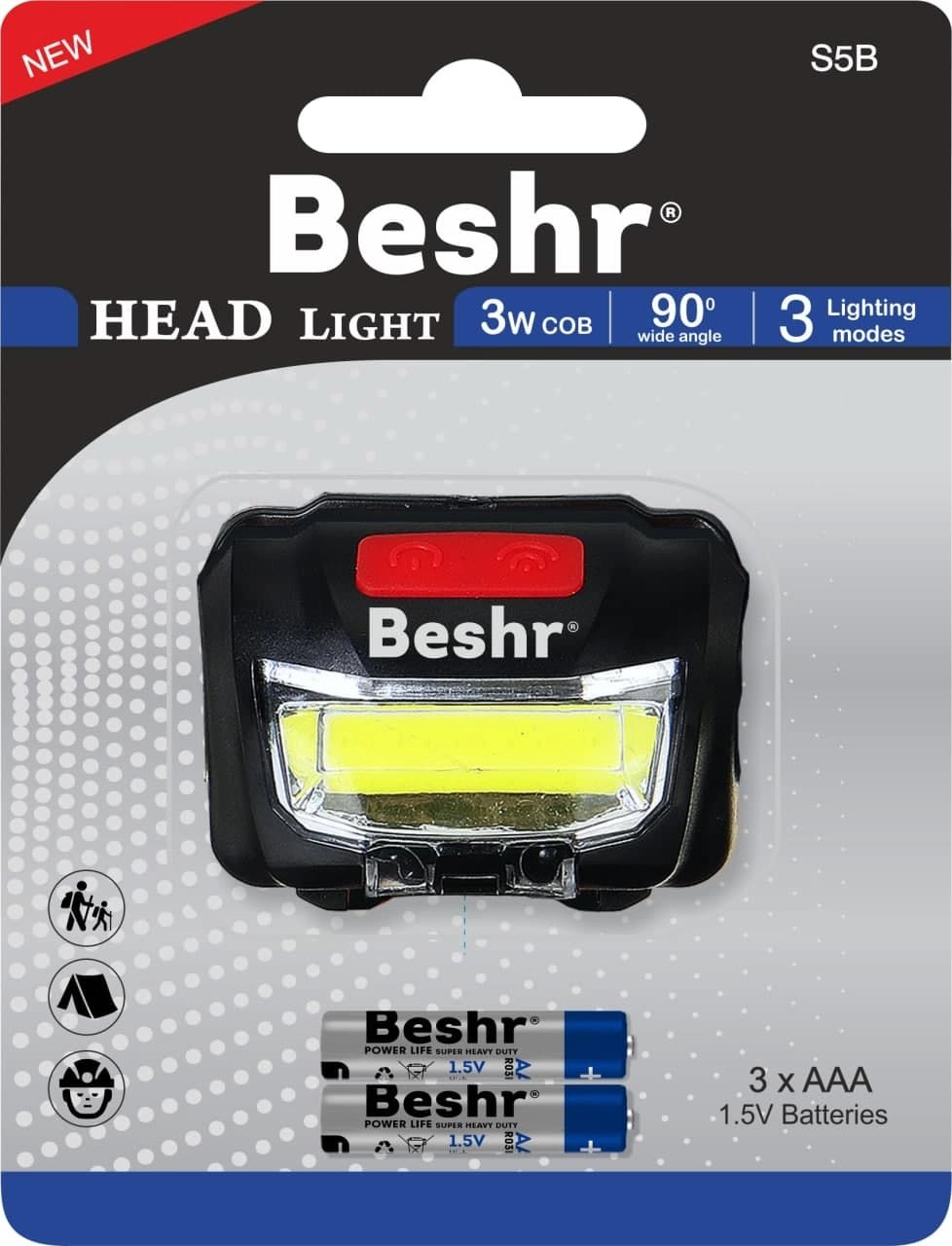 Фонарь Beshr HEADLIGHT S 58 3XAAA 1,5V