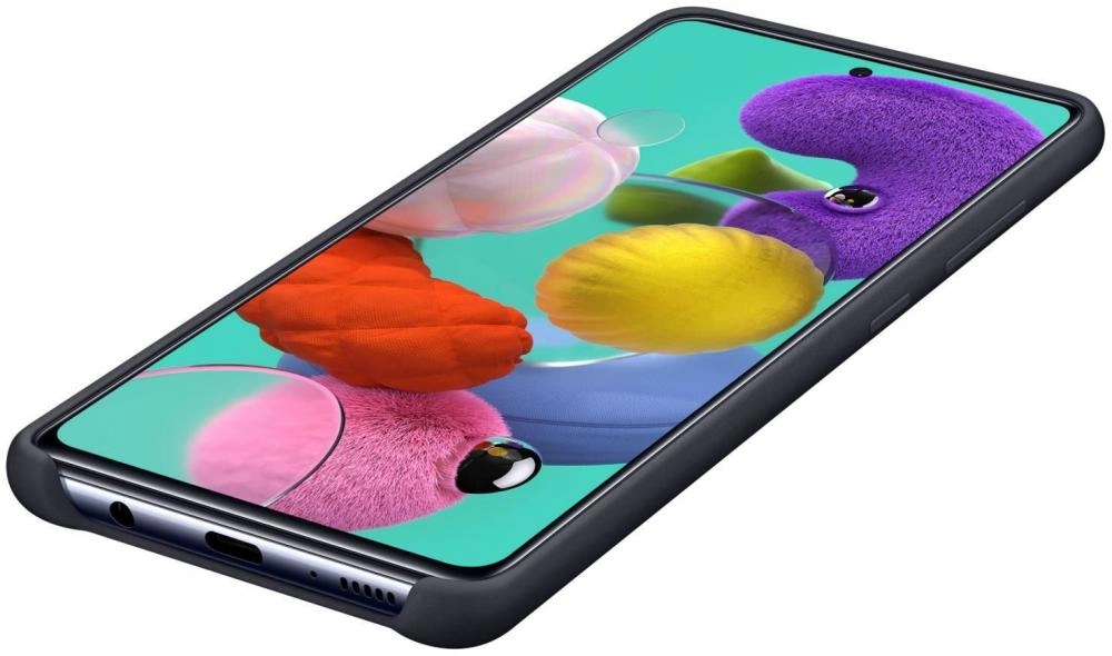 Чехол Silicone cover для Samsung Galaxy A51, черный