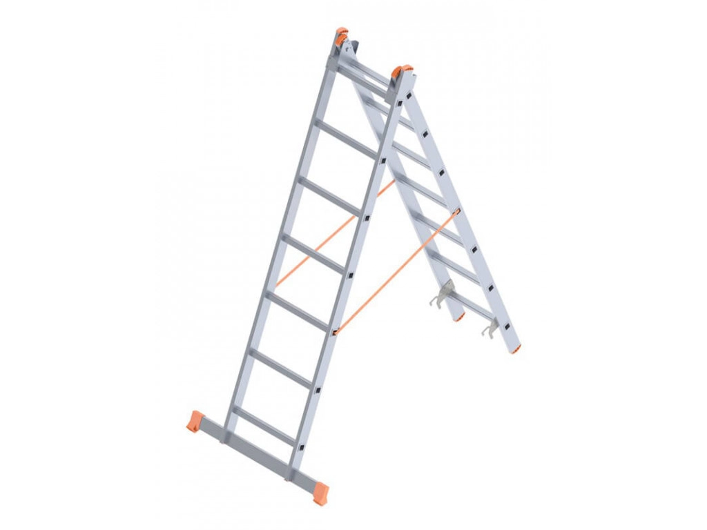 Двухсекционная алюминиевая лестница SARAYLI 2X7 4207 купить