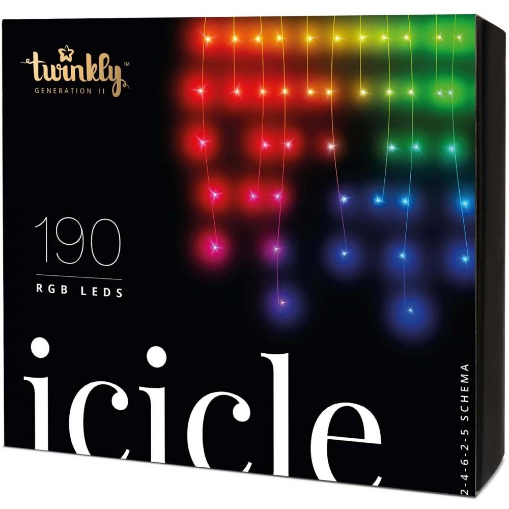 Умная гирлянда Twinkly Icicle Gen II RGB 190 (5m) O'zbekistonda