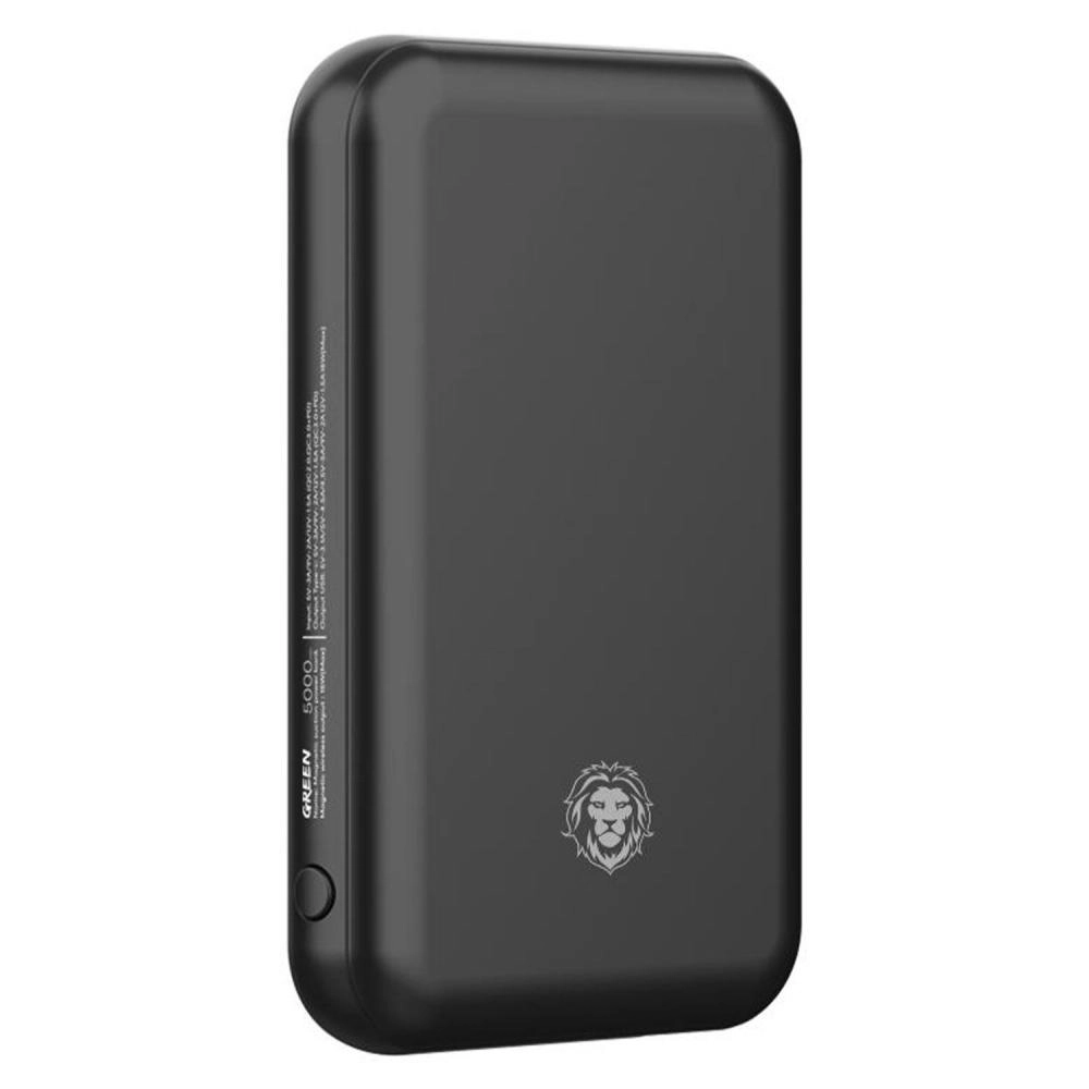 Внешний аккумулятор Powerbank для iPhone Green Lion Magnetic Suction (Black) купить