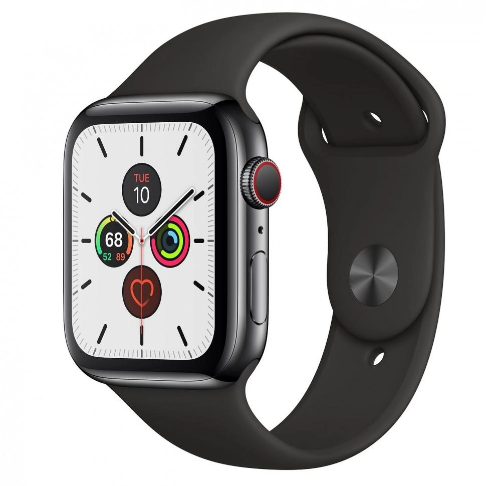 Смарт часы Apple Watch Series 5 40mm Stainless Steel (GPS + 4G) Black