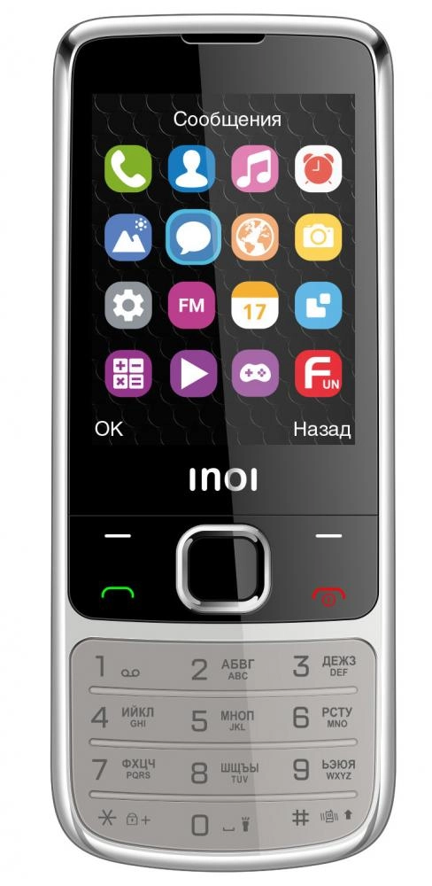 Телефон INOI 243 Silver, Black
