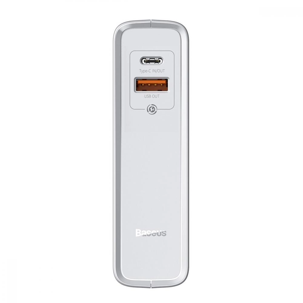 Зарядное устройство с внешним аккумулятором Baseus 45W 2-in-1 GaN charger 10000 mah (White)