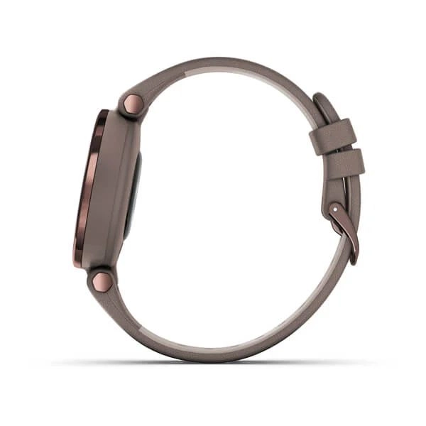 Смарт часы Garmin LILY (темно-бронзовый безель, корпус цвета Paloma и итальянский кожаный ремешок) доставка