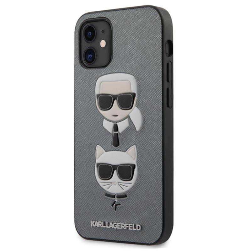 Чехол Karl Lagerfeld & choupette Silver для Iphone 12 mini