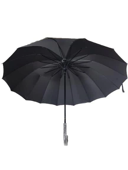 Зонт трость Три Слона М2160 черный (автомат) 16 спиц