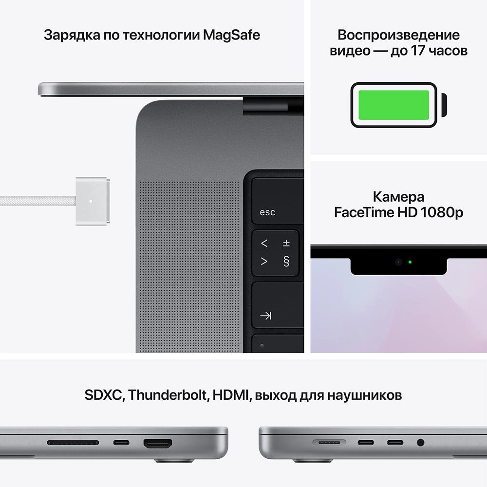 Ноутбук Apple MacBook Pro 14 64GB/8TB Late 2021 (Gray) (процессор M1 Pro) в Узбекистане