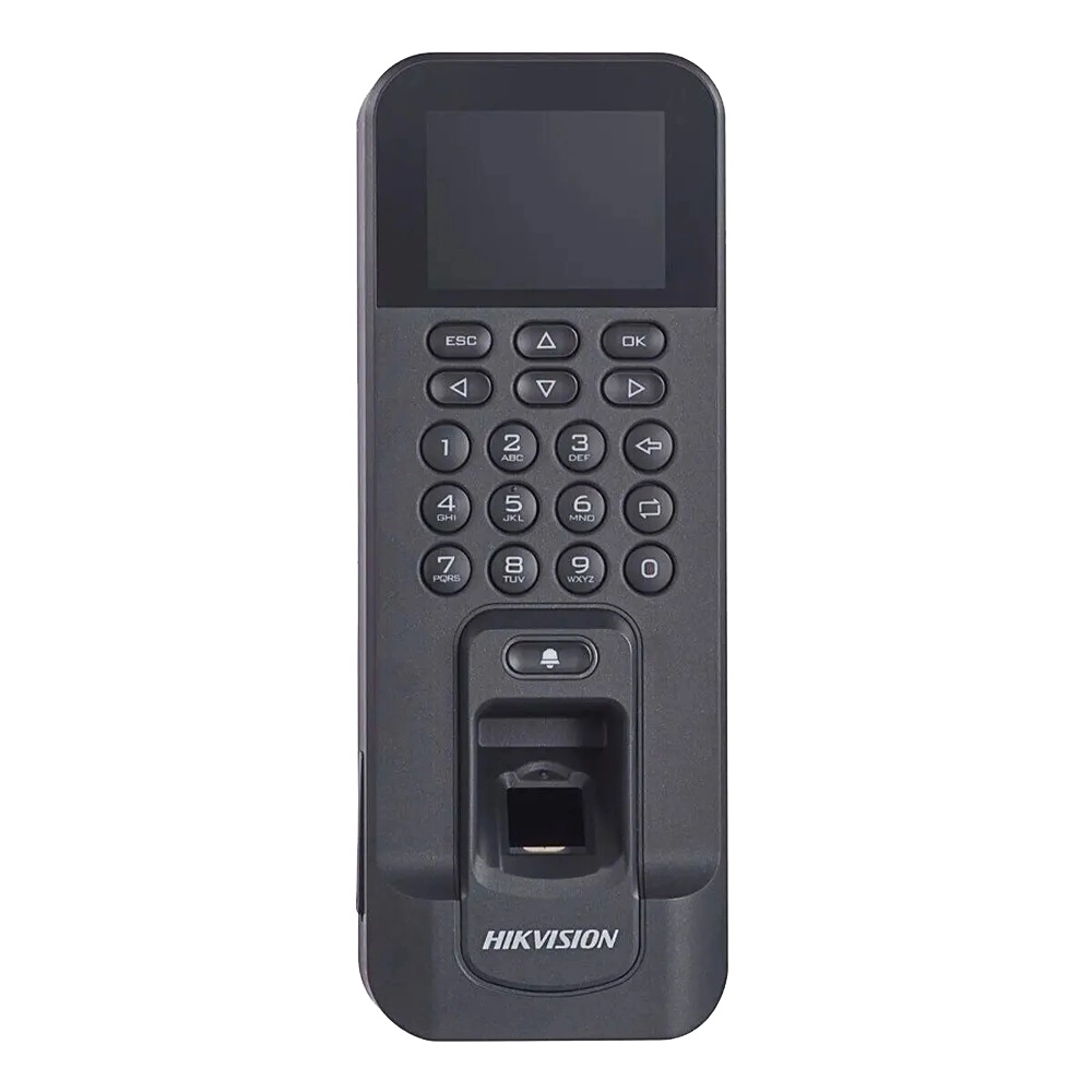 Терминал доступа со встроенными считывателями EM карт и отпечатков пальцев Hikvision DS-K1T804BEF недорого