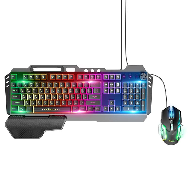 Игровая клавиатура и мышь Hoco GM12 Light and shadow (Black) купить