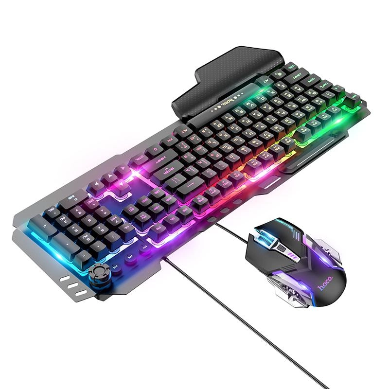 Игровая клавиатура и мышь Hoco GM12 Light and shadow (Black) недорого