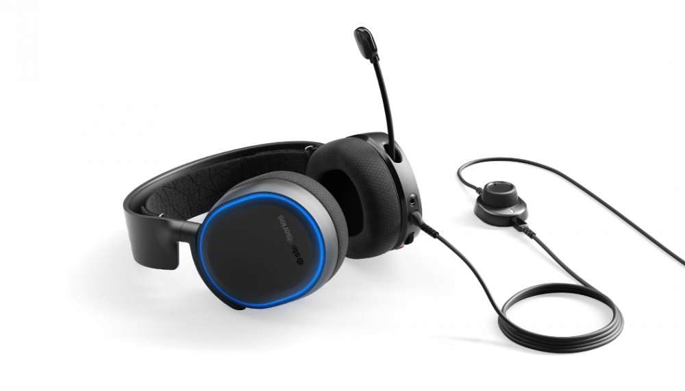 Компьютерные наушники Arctis 5 Black Surround Sound RGB Gaming Headset (Black, White)