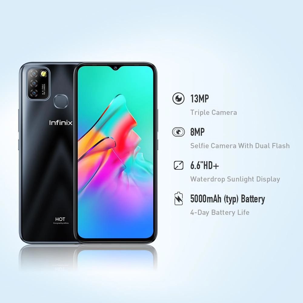 Смартфон Infinix HOT 10 Lite 3/64GB Black ▷ купить в ASAXIY: цены,  характеристики, отзывы