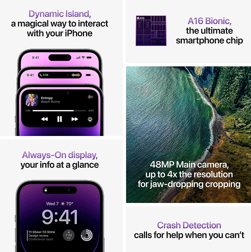 Смартфон iPhone 14 Pro 512GB Deep Purple цена