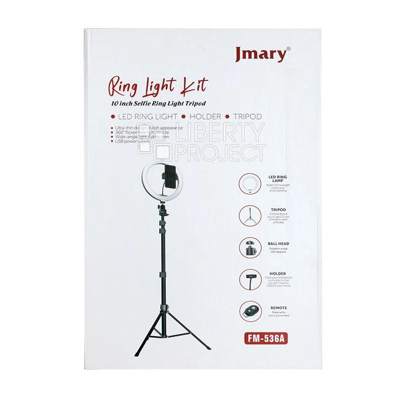 Кольцевая светодиодная лампа для блогеров 30 см Jmary FM-536A недорого