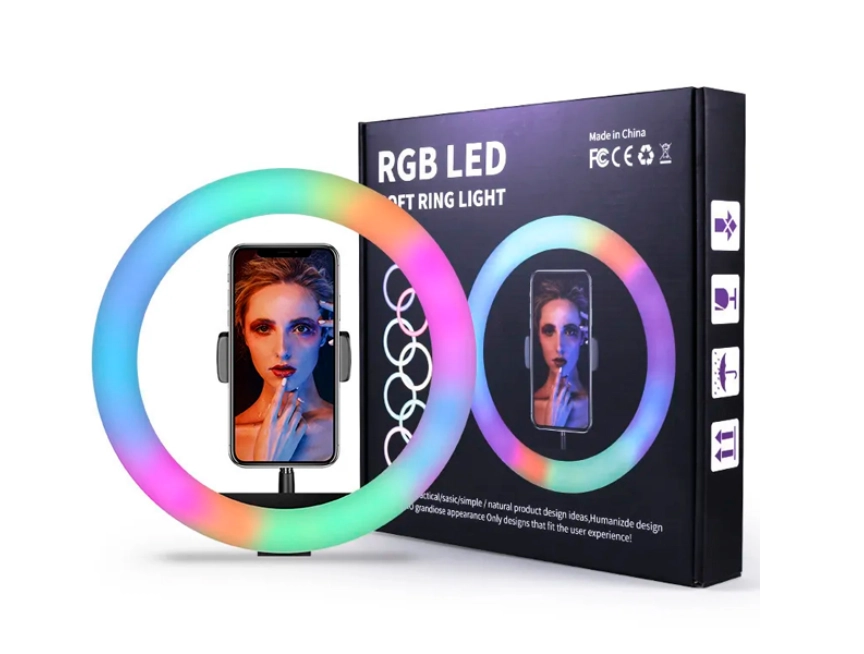 Кольцевая светодиодная лампа RGB LED MJ30 недорого