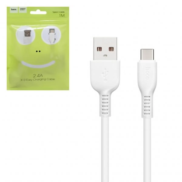 Кабель Hoco X13 Easy charged USB - USB Type-C, 1 м, белый недорого