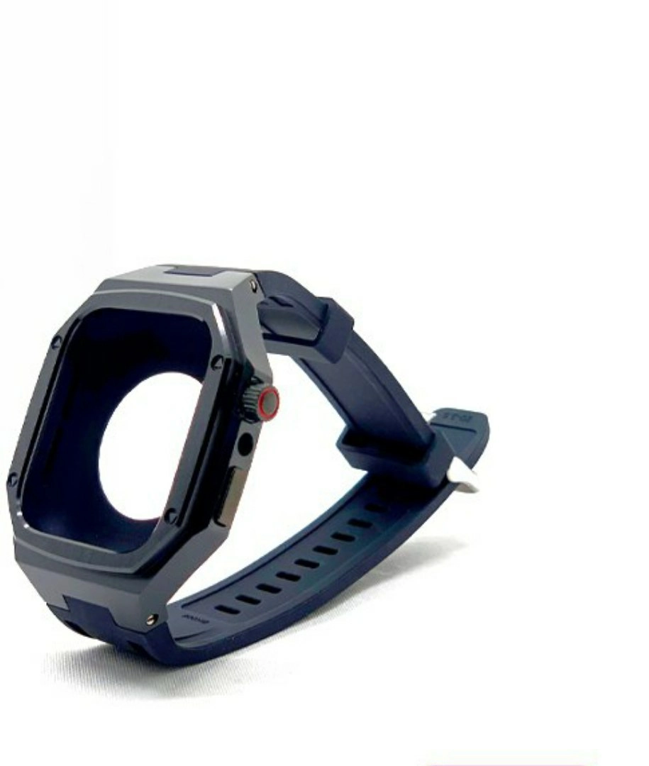 Ремешок для часов из нержавеющей стали, силиконовый 44/45 мм (Dark Blue)