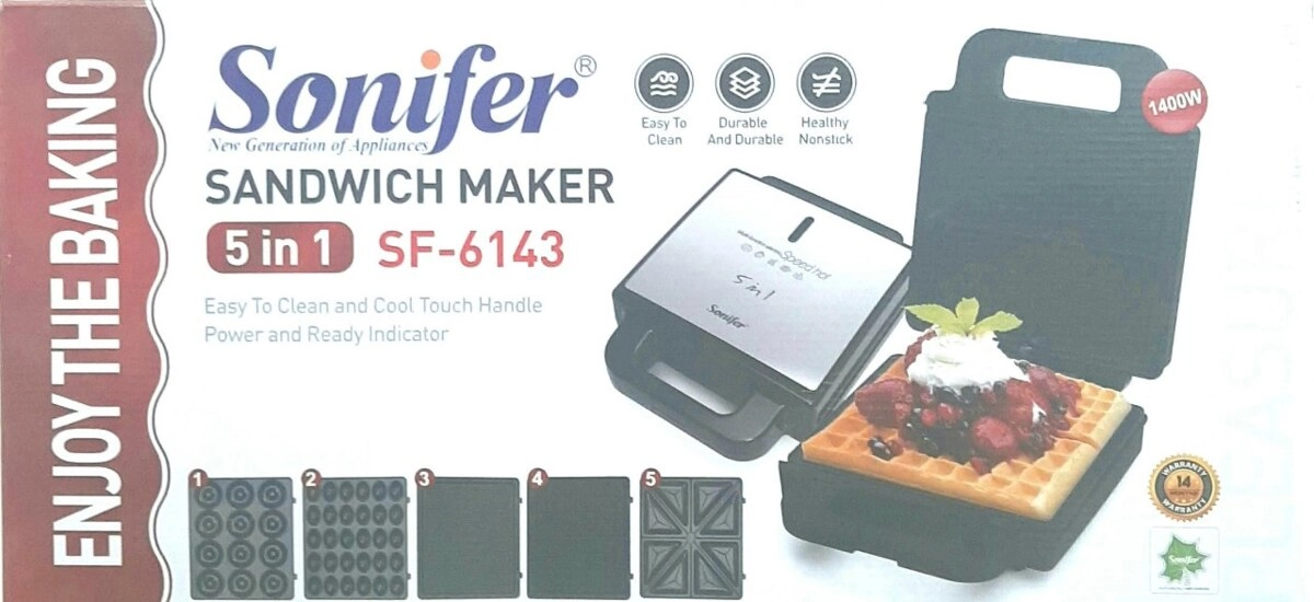 Сендвичница SONIFER SF-6143 5в1 недорого