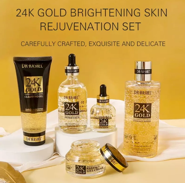 Серия по уходу за кожей 24k gold radiance & anti-aging skin care series 5шт/комп недорого