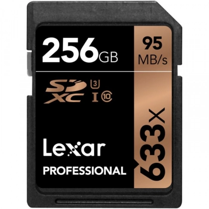 256Gb Lexar Professional 633x SDXC Class 10 UHS-I U3 V30 xotira kartasi