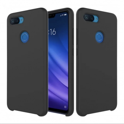 Xiaomi Mi8 Lite uchun Silicone cover g‘ilofi (qora)