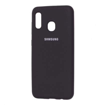 Чехол Silicone cover для Samsung Galaxy A20, черный