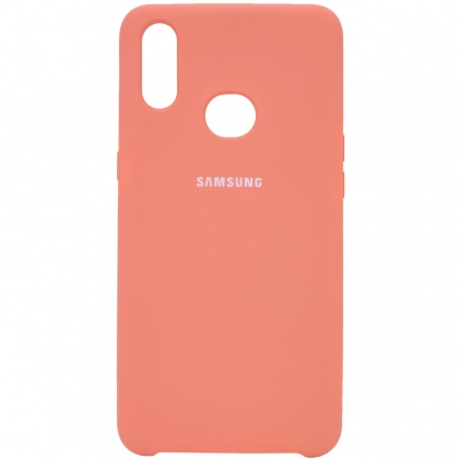  Чехол Silicone cover для Samsung Galaxy A20S, розовый