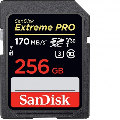 SanDisk Extreme Pro SDXC UHS-1 Class 10 V30 170MB/s 256GB xotira kartasi