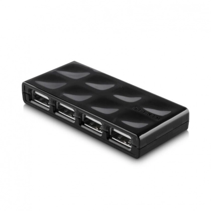 BELKIN USB 2.0, Mobile Hub konsentratori (4ta port, QBli faol, Black)