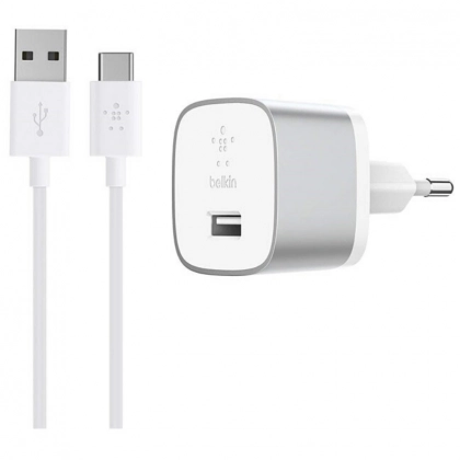 Belkin Home Quick Charger (18W) USB 3.0A USB-C 1.2m quvvatlash uskunasi