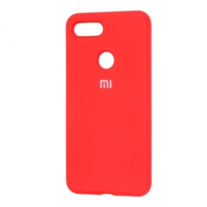 Xiaomi Mi8 Lite uchun Silicone cover g‘ilofi, qizg‘ish