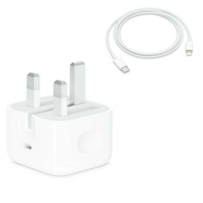 Apple 20W USB-C quvvatlash uskunasi va USB-C to Lighting kabeli