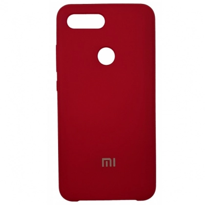 Xiaomi Mi8 Lite uchun Silicone cover g‘ilofi, qizil