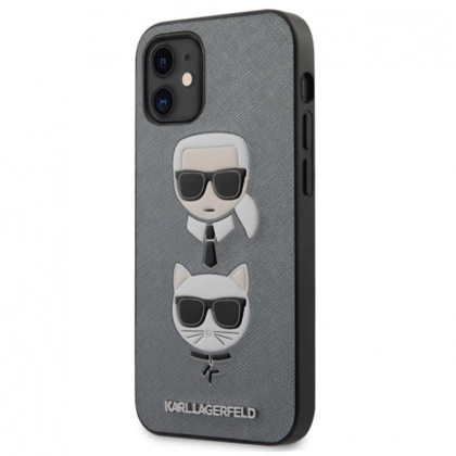 iPhone 12 mini uchun Karl Lagerfeld & choupette Silver g‘ilofi