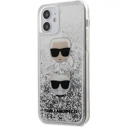 iPhone 12 mini uchun Karl Lagerfeld & choupette Liquid Glitter g‘ilofi